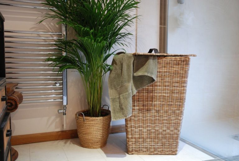 Kettle Weave square linen bin Garden Wonders UK