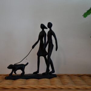 Couple Walking Dog