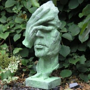 Large Hand Covering Face - Green